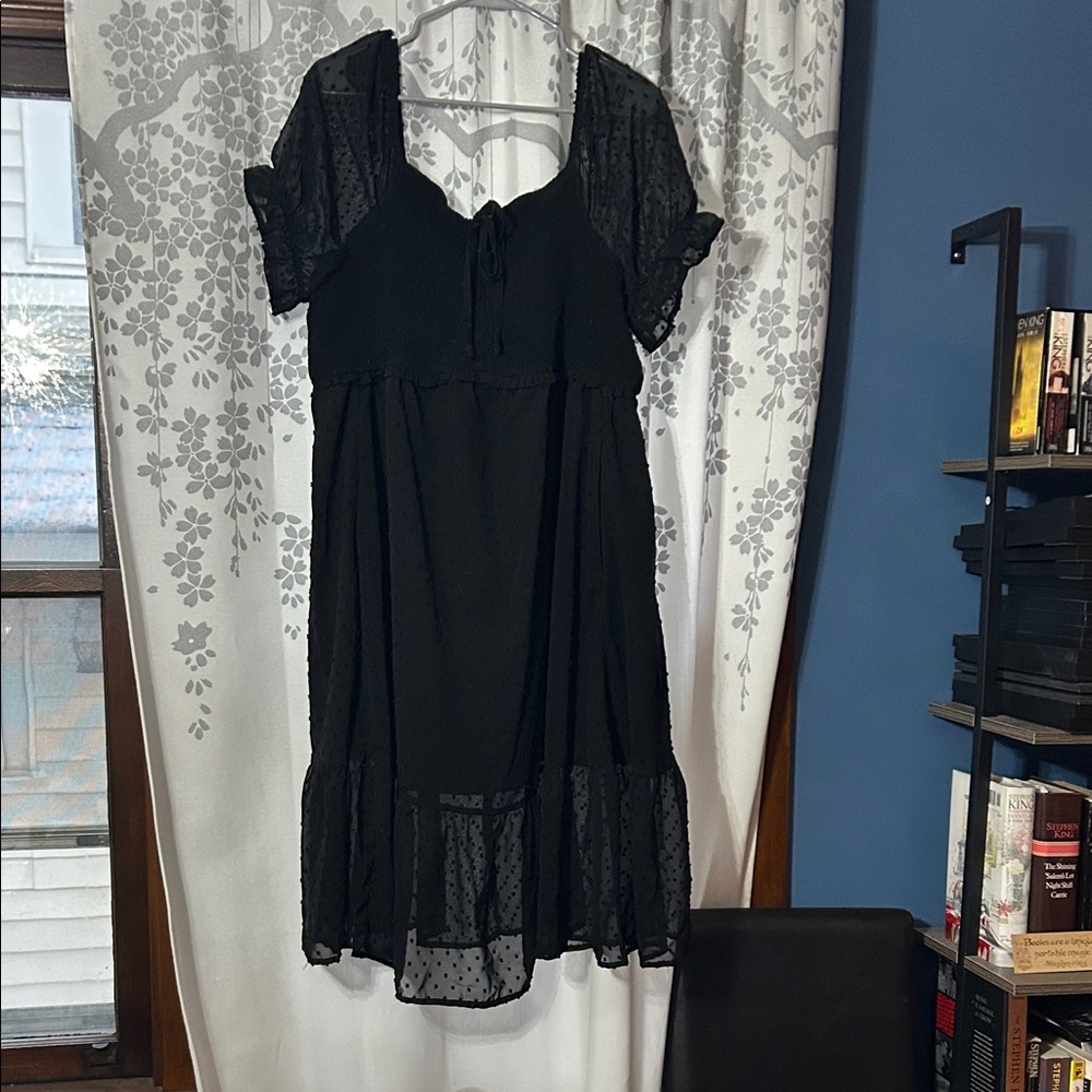 BloomChic Black Midi Dress